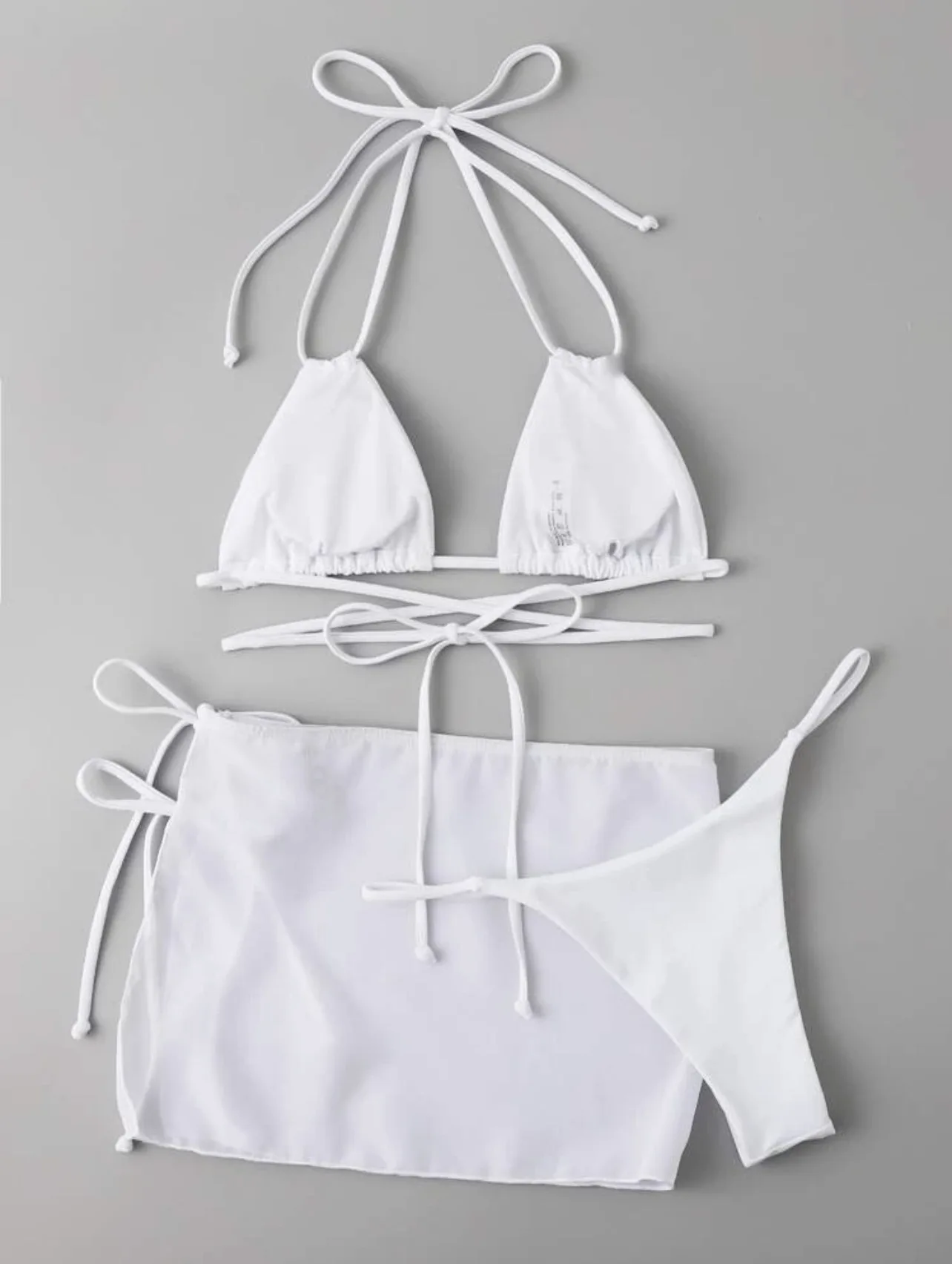 bikini sexy con micro cravatta set 3 pezzi con prospettiva maglia gonna divisa costumi da bagno costumi da bagno costume da bagno abiti da spiaggia biquini tankini