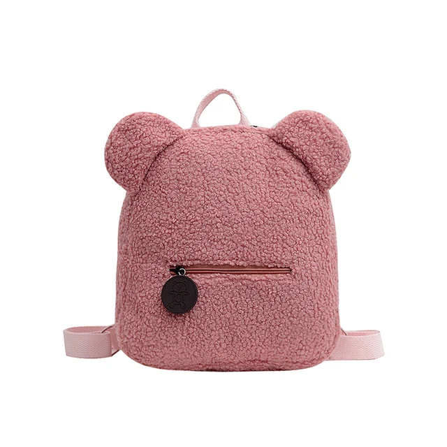 NONE Niedlicher Bär Plüsch Rucksack bestickt Name Herbst Winter Kinder Outdoor Umhängetaschen individuelle personalisierte Kinder Geschenktaschen 9