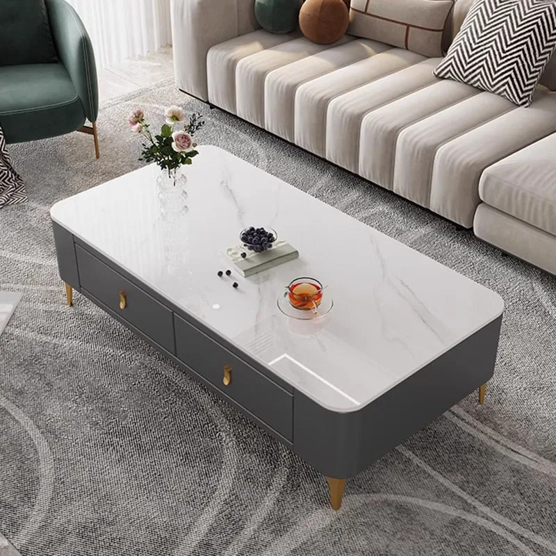 Makeup Living Room Coffee Table Storage Simplicity Cream Wind Grey Coffee Tables Luxury Cosmetics Mesa Centro Patio Furniture