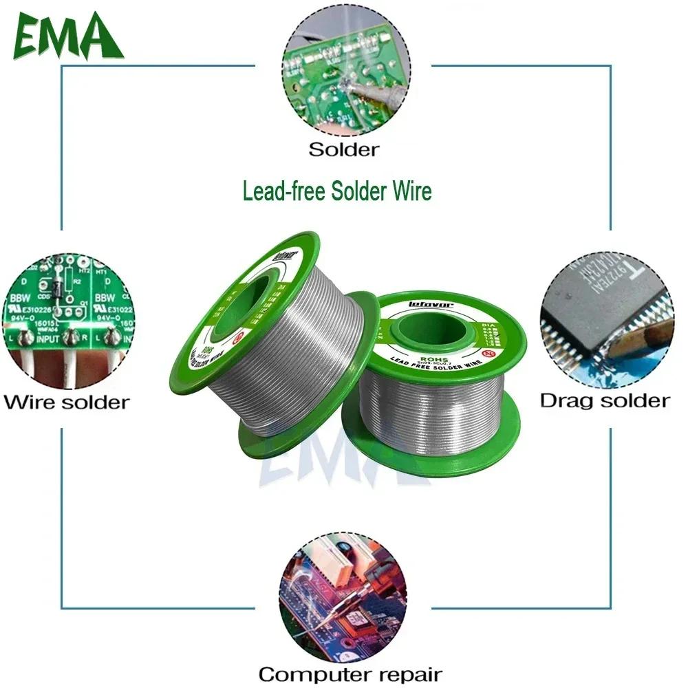 50g-500g Solder Tin Wire Eco-friendly Low Melting Point No Clean Needed SN99.3CU0.7 Leady Free/Leady Soldering Tin Wire