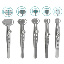 Pinzas para chalazión de acero inoxidable, instrumento oftálmico para párpados, rectas y curvadas