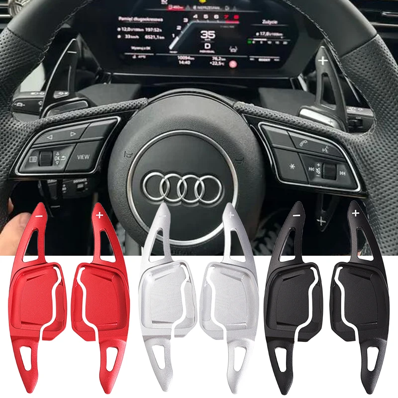 Image of Aluminium-Lenkrad-Schalthebelverlängerung für Audi A3 (Typ 8 Jahre) 2019+ A1 A6(C8) A7 A8 S6 S7,2020+ A4/S4 (B9) S8 S4,2021+