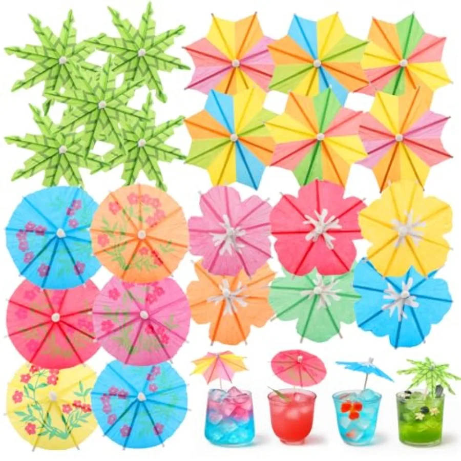 

70PCS Drink Umbrellas Cocktail Picks, Drink Umbrellas Cocktail Umbrellas for Drinks Mini Umbrellas for Drinks for Bars Coctail