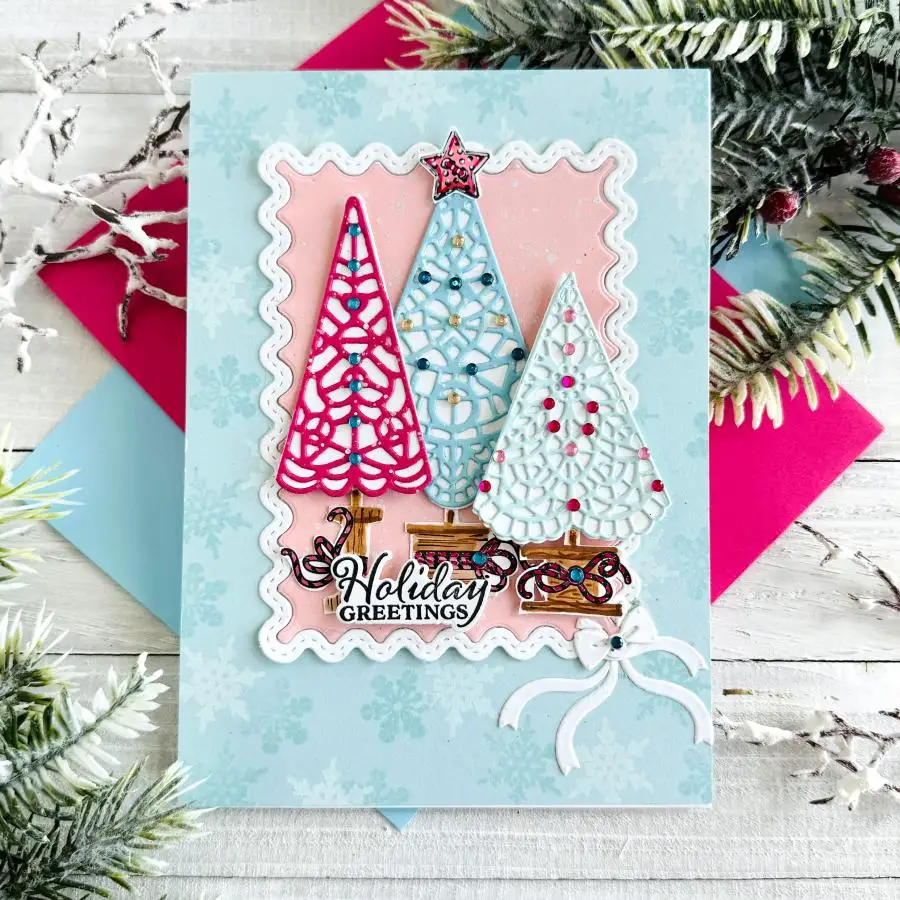 Skinny Stocking Doily Trees Cutting Dies Scrapbook Diary Decoration Stencil Embossing Template DIY Greeting Card Handmade 2026