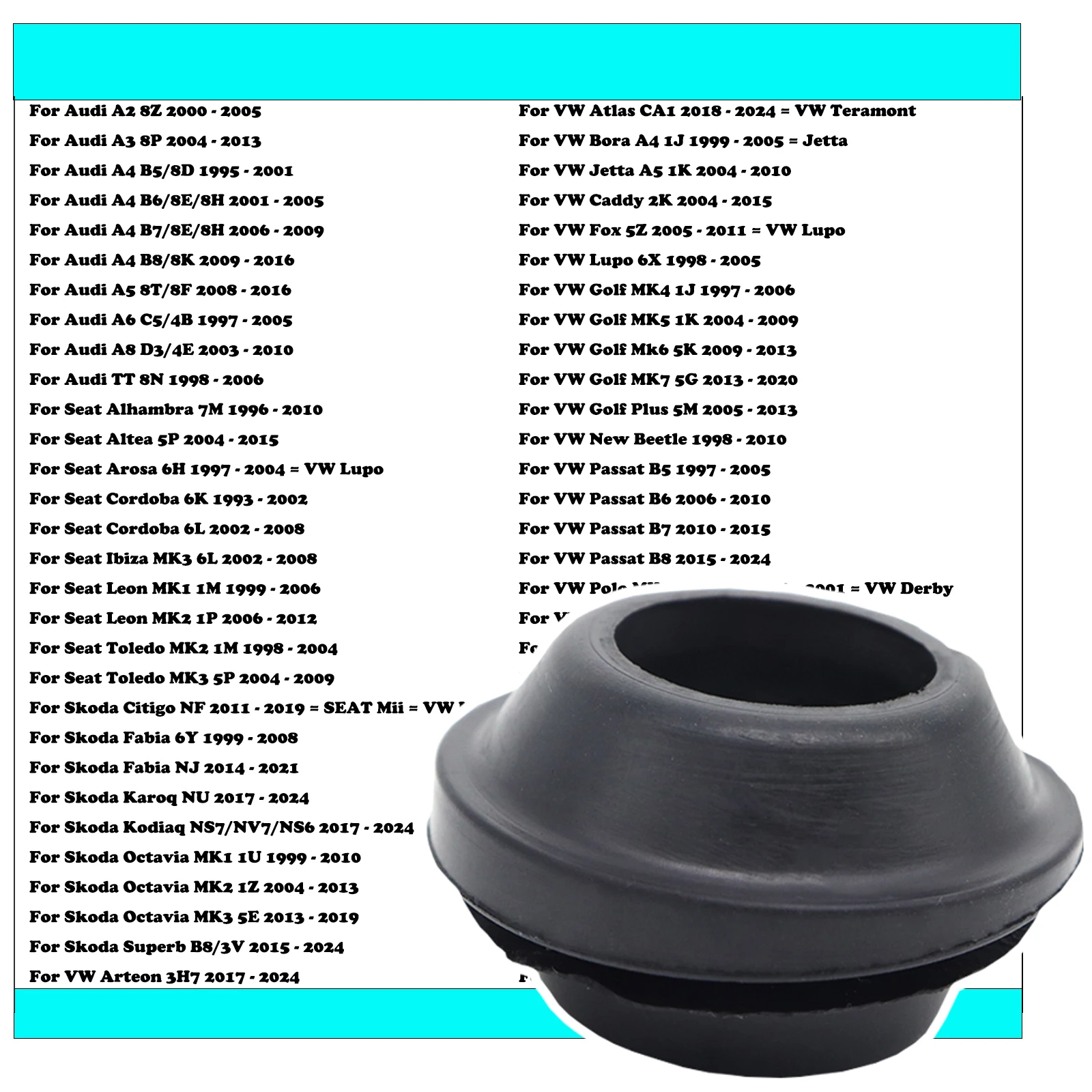 

Уплотнительная прокладка рычага заднего стеклоочистителя, резиновая втулка для VW Transporter T5 2003-2015 Caravelle Multivan Doubleback California