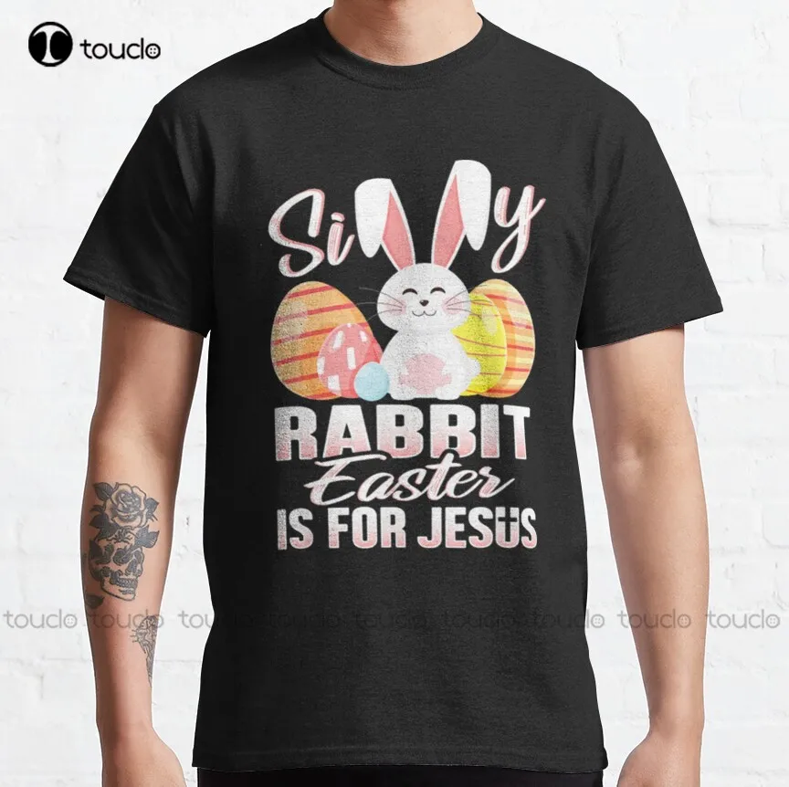 Silly Rabbit Easter Is For Jesus Shirt Christian Men Kids  Classic T-Shirt Cotton Outdoor Simple Vintag Casual Tee Shirts New