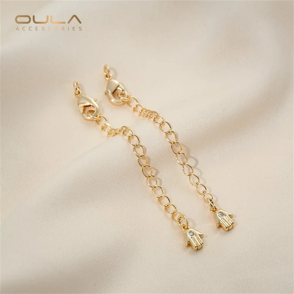 

14K Gold-plated Teardrop Heart Pendant, Tail Chain, Bracelet, Necklace, Extension Chain, Extended Handcrafted Diy Accessory