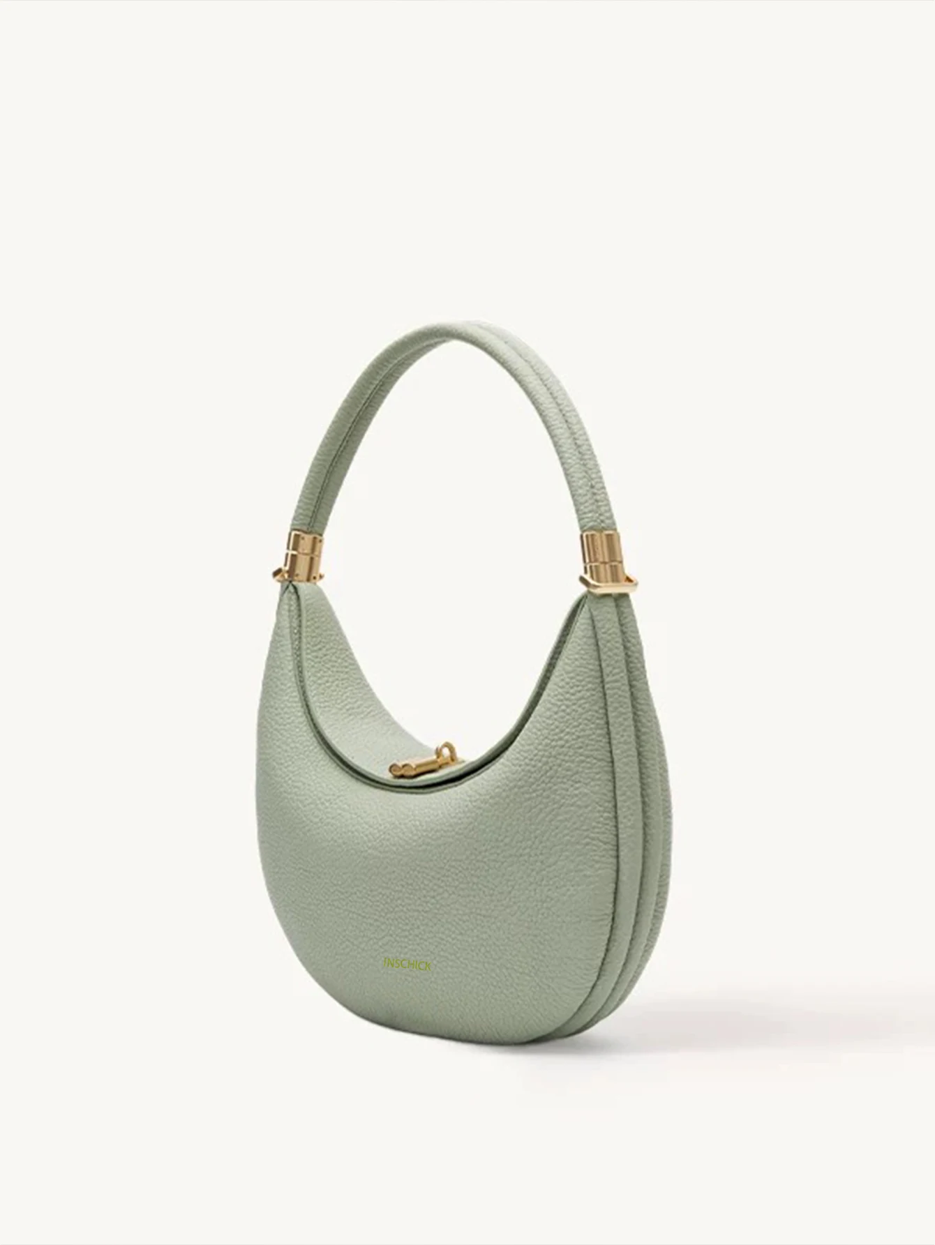 Fashionable, simple and versatile crescent bag, one-shoulder solid color temperament, French cross-body crescent bag for youth