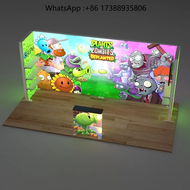 Lintel Portable Tradeshow Light Box Booth Advertising Light Boxes PVC/ Aluminum Modular LED Exhibition Display Booth Backdrop