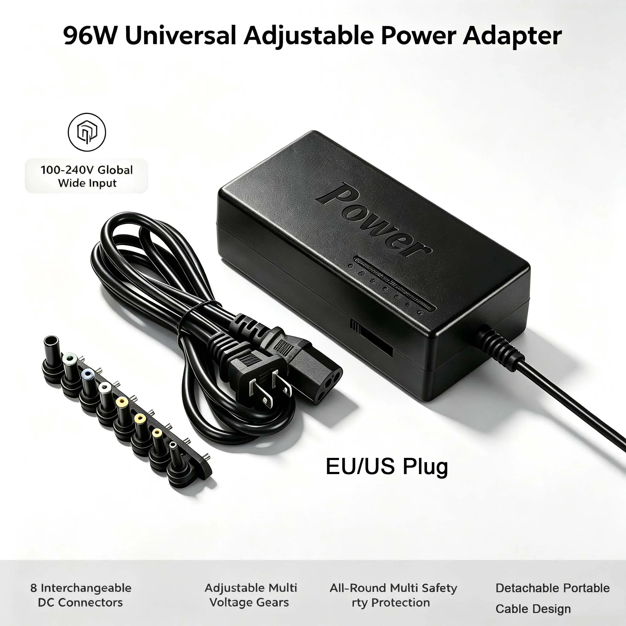 96W Universal Portable AC Laptop Power Adapter 12V 15V 16V 18V 19V 4.5A 20V 24V Charger For Toshiba Hp Asus Acer Sony Lenovo