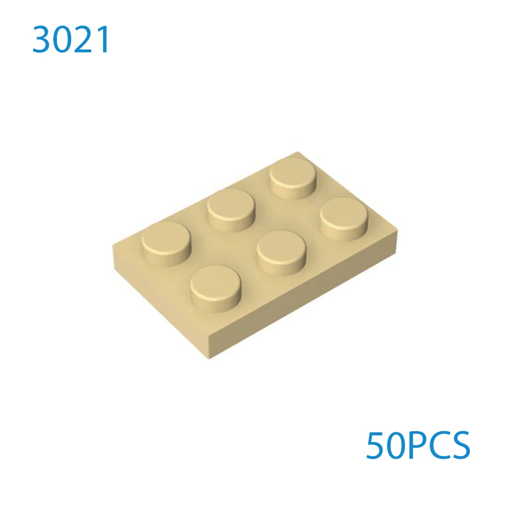 50 szt. Klocki DIY MOC Cienkie Figurki Klocki 2x3 Punktki 12 Kolorów Edukacyjne Kompatybilne z 3021 Zabawki dla Dzieci Prezent na Boże Narodzenie
