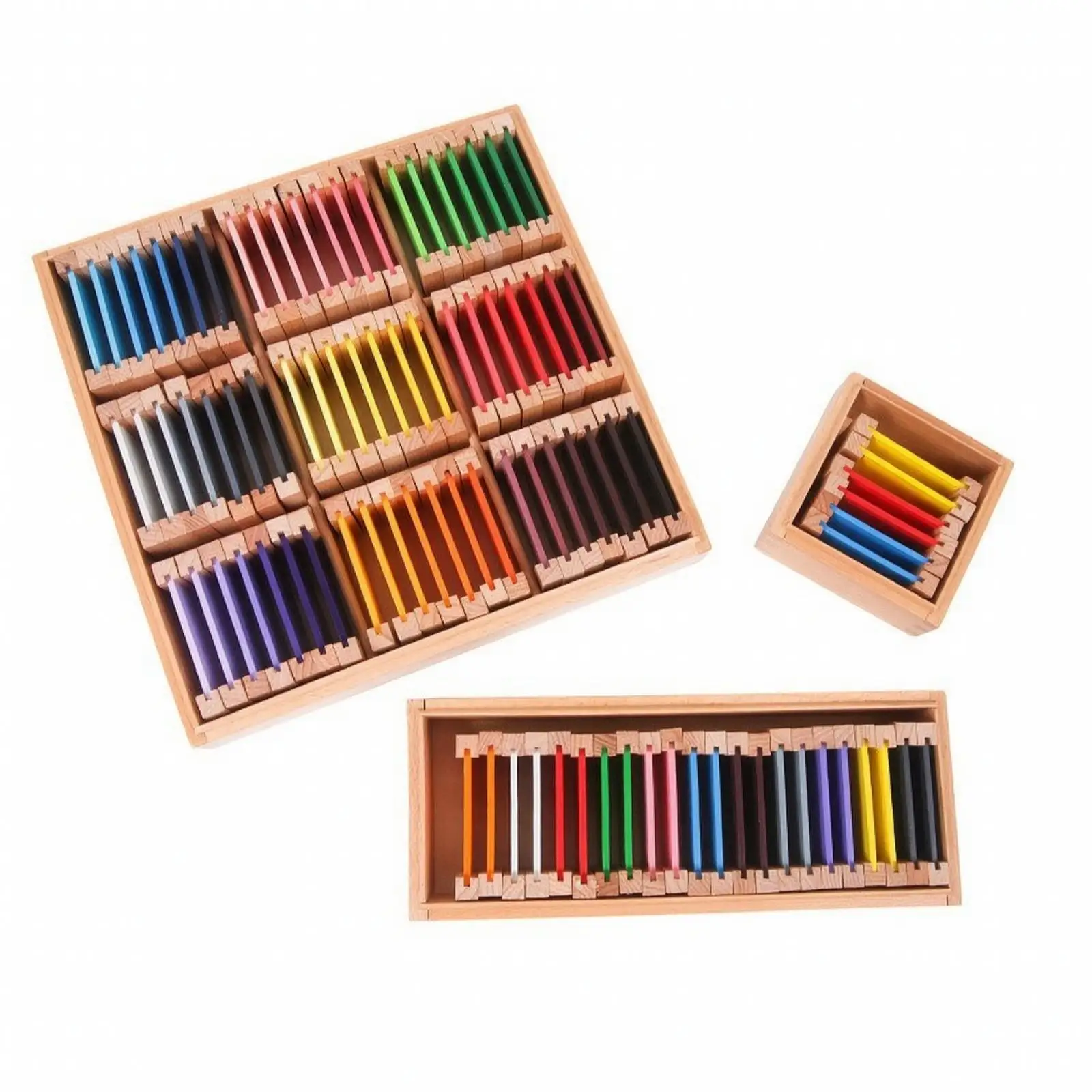 Color Matching Board with Tray Developmental Color Board Wooden Sensory Teaching Material for Preschoolers, Young Children,