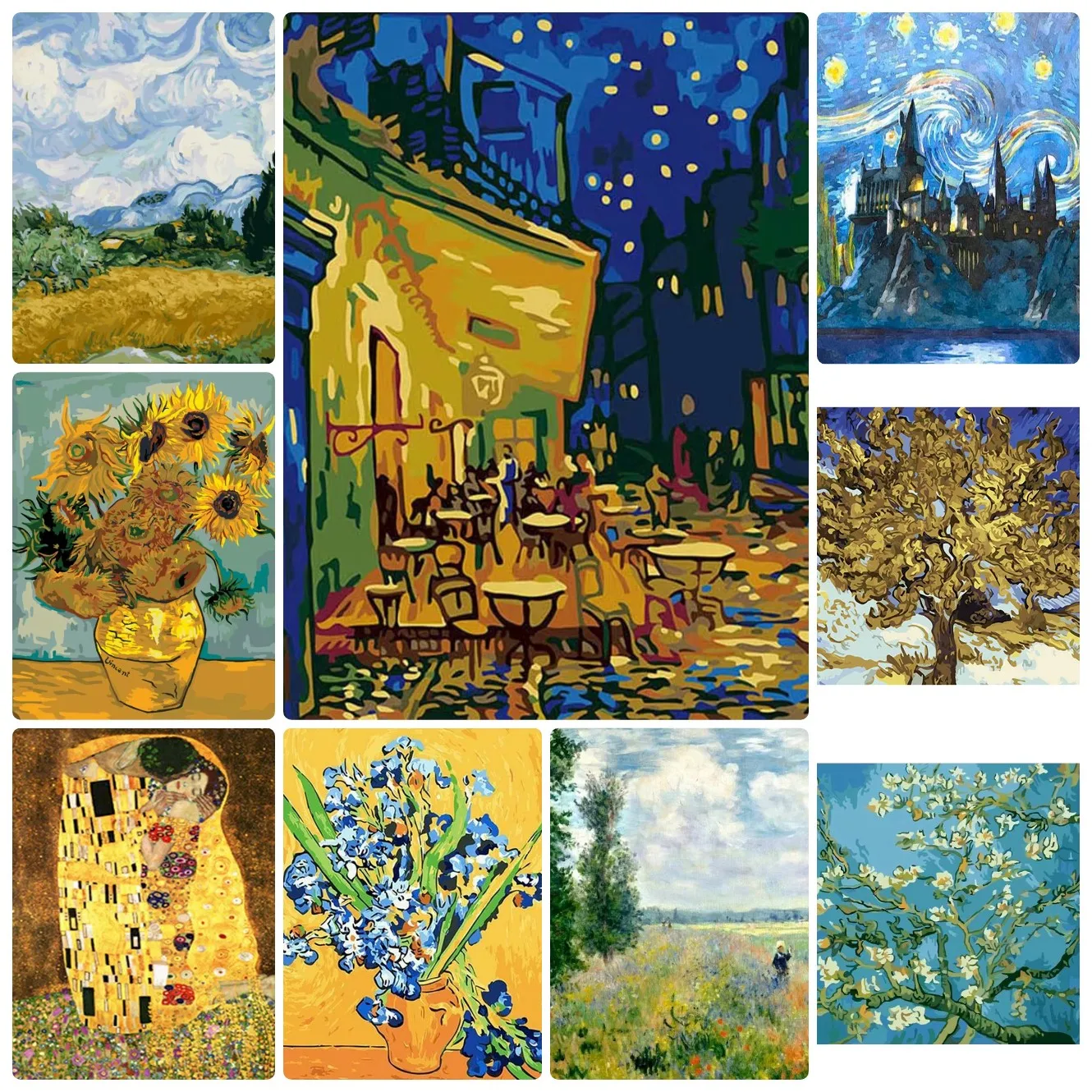 

500/1000/1200/2000PCS Jigsaw Puzzles Famous Van Gogh Scenery Family Activity Games for Gameroom Bedroom Home Decor Gift