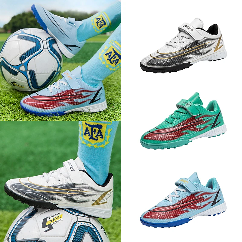 

TF/FG Society Kids Soccer Shoes School Soccer Boots Grass Sneakers Outdoor Athletic Training Sports Shoes 28-40#