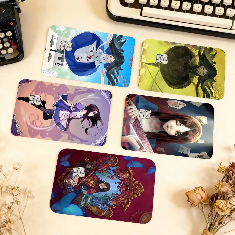 

GAME Alice M-Madnes-s Returns Waterproof Film Skin Cover Credit Card Stickers Debit Front Bank Bus Pass