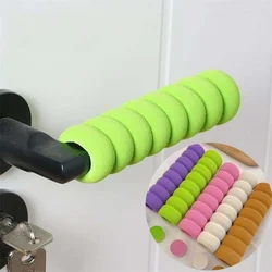 Soft Rubber Crash Pad Door Handle Stopper Cute Round Door Knob Foam Cover Furniture Protector Baby Safety Practical Static-free