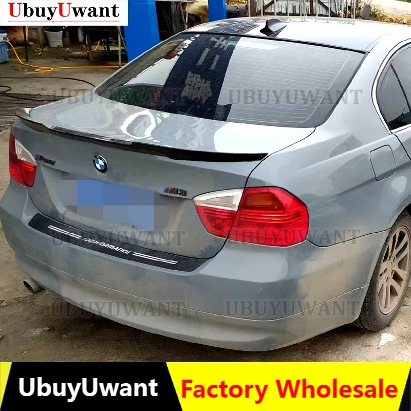 CARBON REAR WING SPOILER For BMW E90 3 Series 2005 - 2011 M4 STYLE Wholesale ABS Rear Trunk Lid Car Spoiler Ducktail Lip Wings