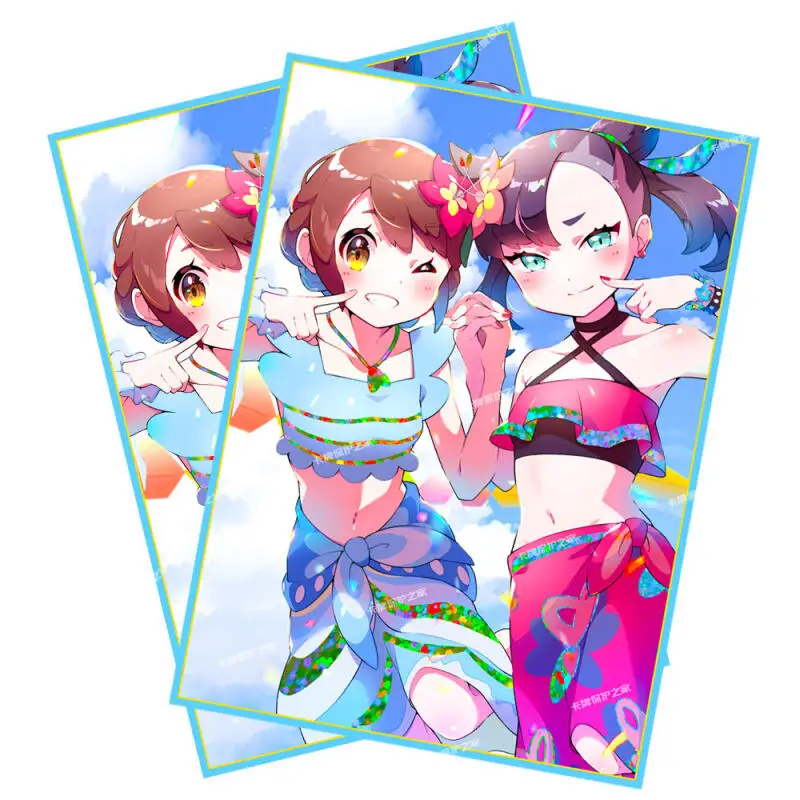60 piezas/set Lindas Fundas Protectoras de Tarjetas de Anime WS con Diseño de Traje de Baño de Dibujos Animados Marnie, para Colección de Tarjetas de Juego, Regalo, Juguete 66*91mm