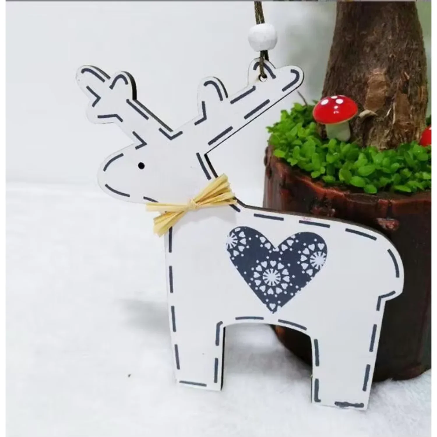 زخرفة عيد الميلاد الخشبية لتزيين شجرة عيد الميلاد