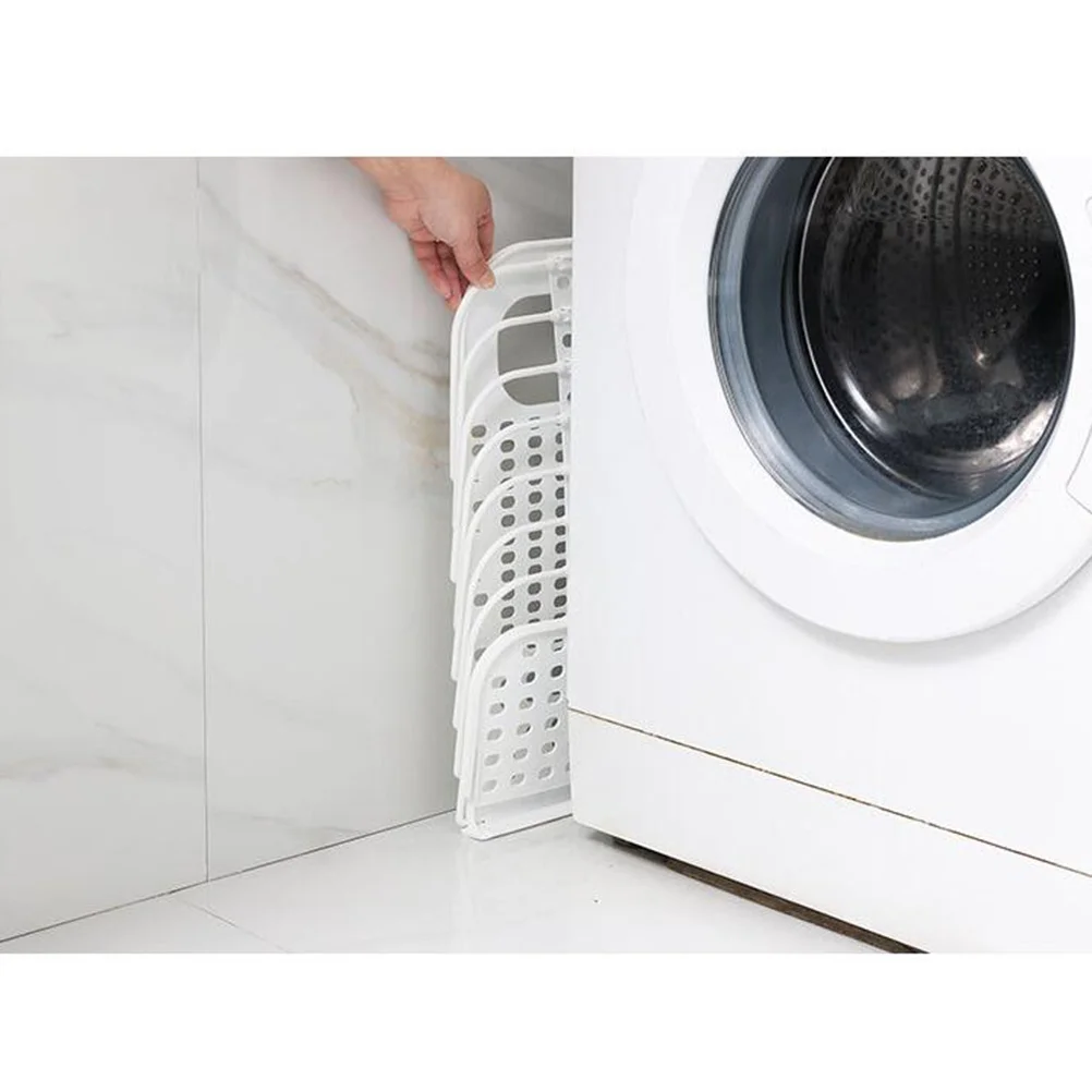 

2Pcs Foldable Dirty Clothes Laundry Basket with Side Handles Household Storage Hamper Plastic Wall-Mounted Clothes Organizer