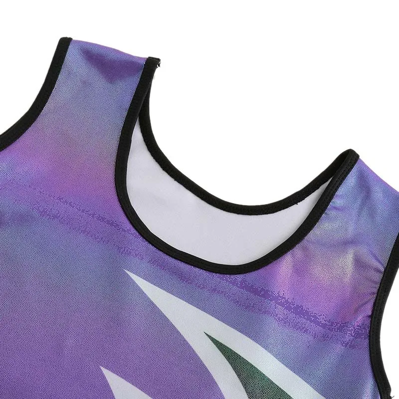 5-14 Years Children Girls Gymnastics Ballet Leotards SleevelessTank Bodysuit Kids Dancewear Stage Costume view 6