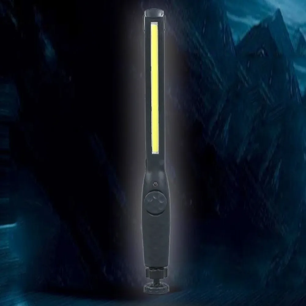 Torcia da lavoro a LED ricaricabile tramite USB 360 ° Base di rotazione con magnete Torcia elettrica Design luminoso Lampada di emergenza Ispezione Wor