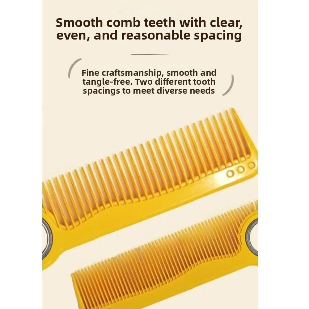 Professional Spinning Cutting Comb Wide & Fine Tooth Anti-Slip Fidget Hair Comb High Temperature with Bearing