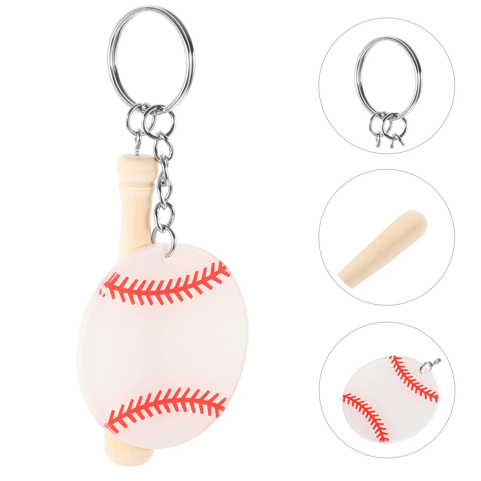 10개 야구 키체인 정교하고 부드러운 가방 펜던트 스포츠 키링 여성 남성 소프트볼 파티용