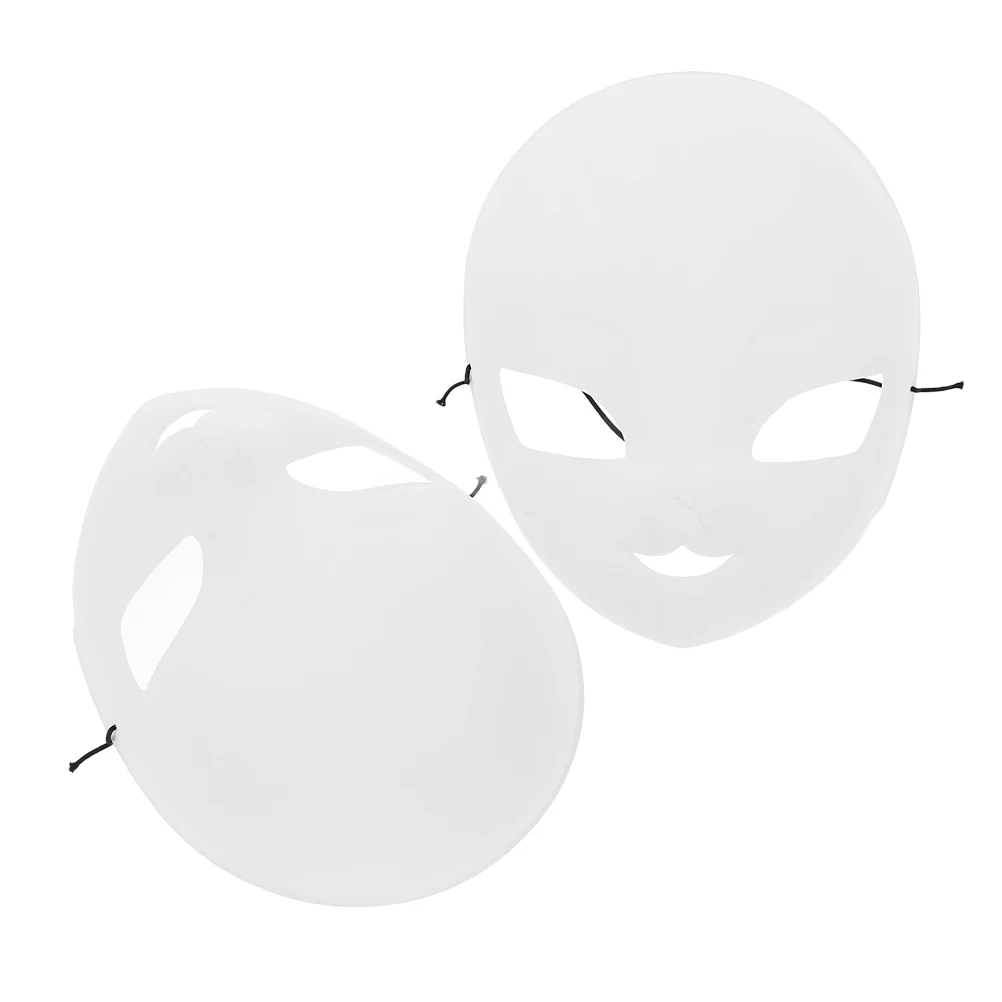 2 個ブランクキツネマスクコスプレパーティー手動装飾プラスチックペイント塗装可能な DIY