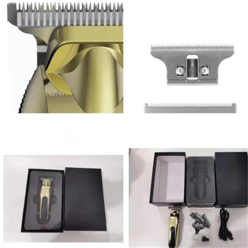 الكهربائية تتلاشى نمط المتقلب للرجل المهنية آلة قطع الشعر الحلاق المقص T شفرة 0.1 مللي متر صفر الفجوة القاطع الحلاقة الحلاقة
