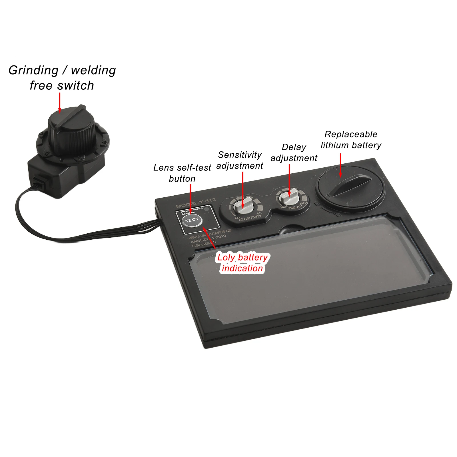 Advanced Solar Pro Auto Darken Welding Helmet with Optimal Sensitivity Adjustment and Non for polar Sensitivity Control