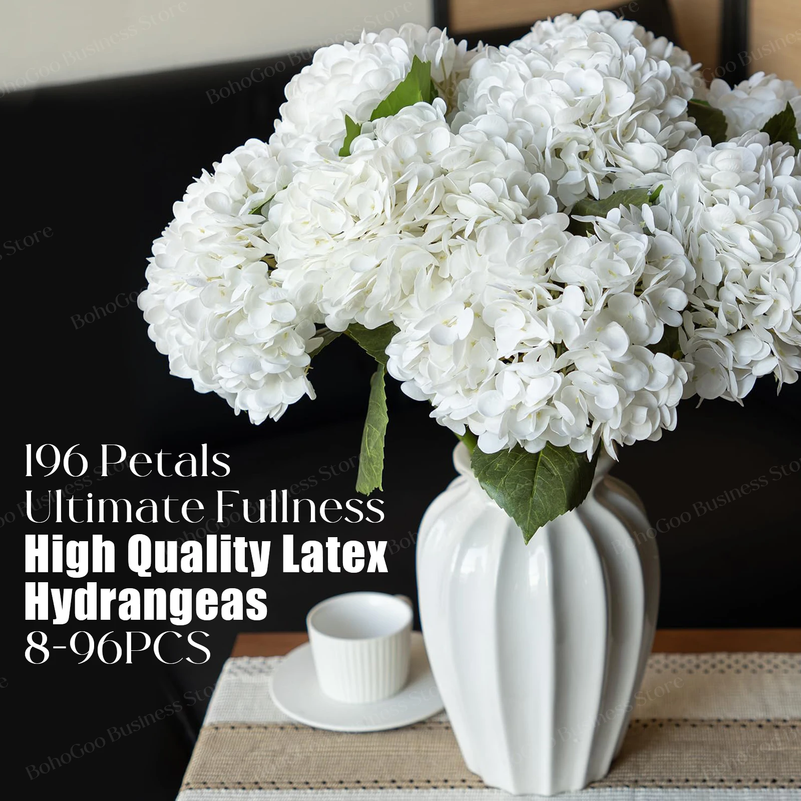 

8-96PCS Artificial Hydrangea Bulk 21inch Real Touch Hydrangea Artificial Flowers for Wedding Party Living Room Table Decoration