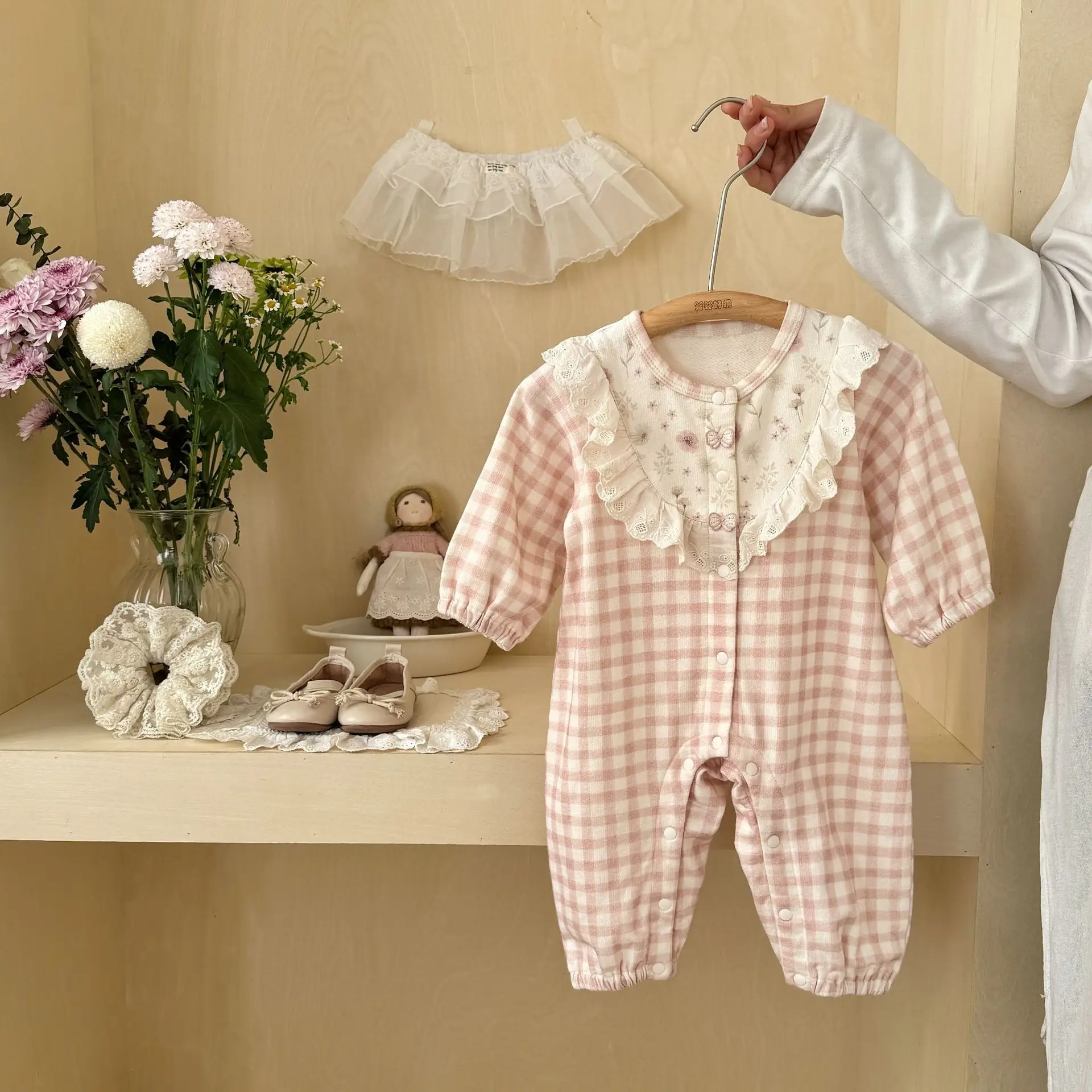 Mesh Long-sleeve Har Jacket Soft and Breathable Versatile Jumpsuit for Girls' Daily Outings