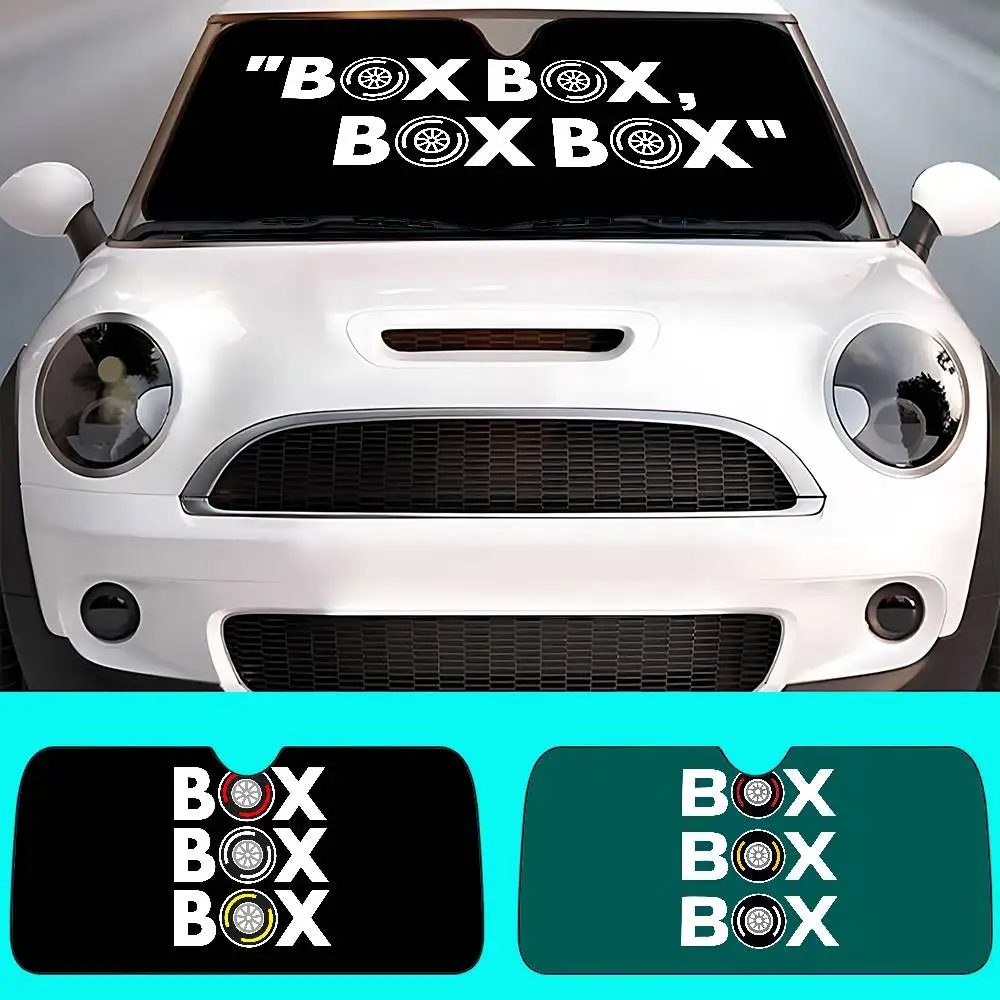 

Box Box Box F1 Tyre Car SunShade Windshield Car Window Windscreen Cover Sun Shade Auto Visor Car Accessories