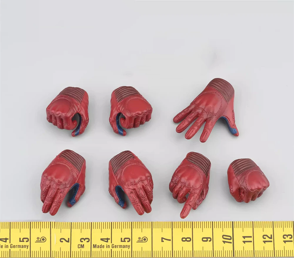 

1/6 Hottoys MMS563 Mini Toys Model Red Gloved Hand Model 7PCS/SET For 12" Action Doll Figure Fans DIY