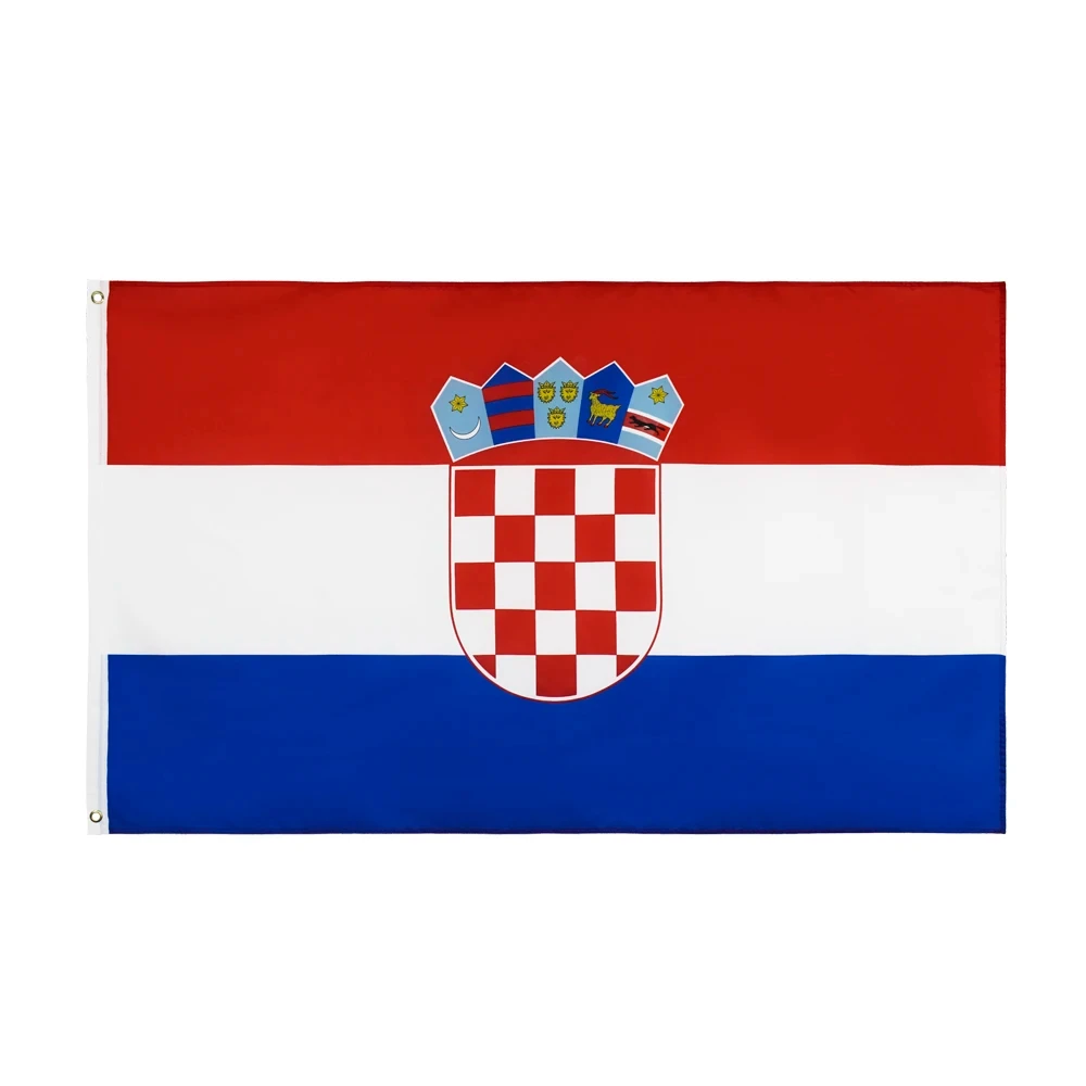 3x5 Foot Croatia Flag - Vivid Color and Fade Proof - Canvas Header and Double Stitched - Croatian Flags Polyester