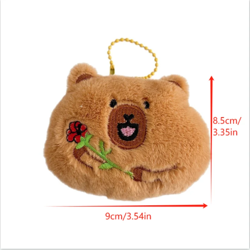 لطيف الإبداعية صار كابيبارا أفخم دمية دمية محشوة المفاتيح قلادة حقيبة شنق حلية جرلي ظهره سحر هدايا أعياد ميلاد للأطفال #6