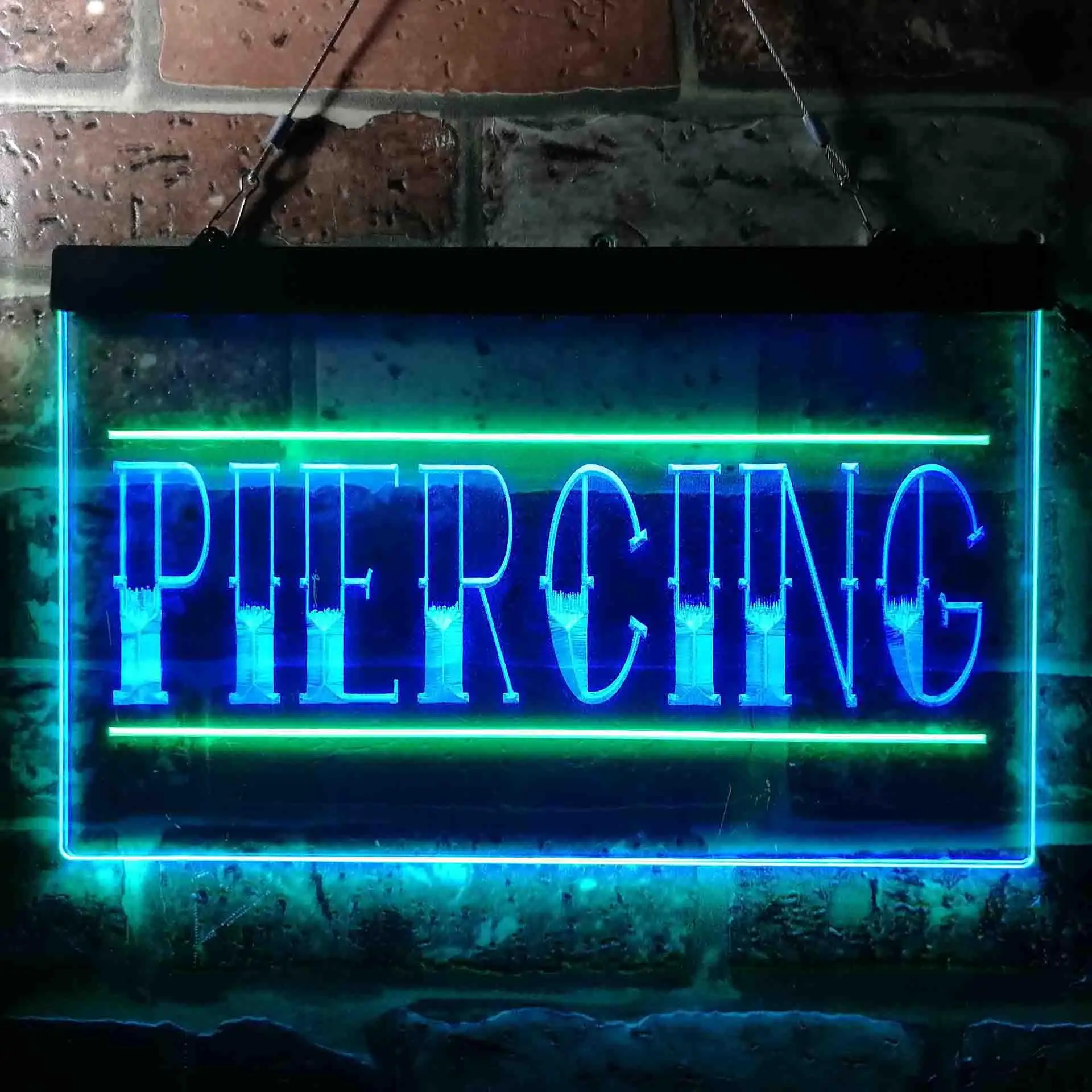 Piercing Shop Dual Color Led Neon Sign st6-i0549