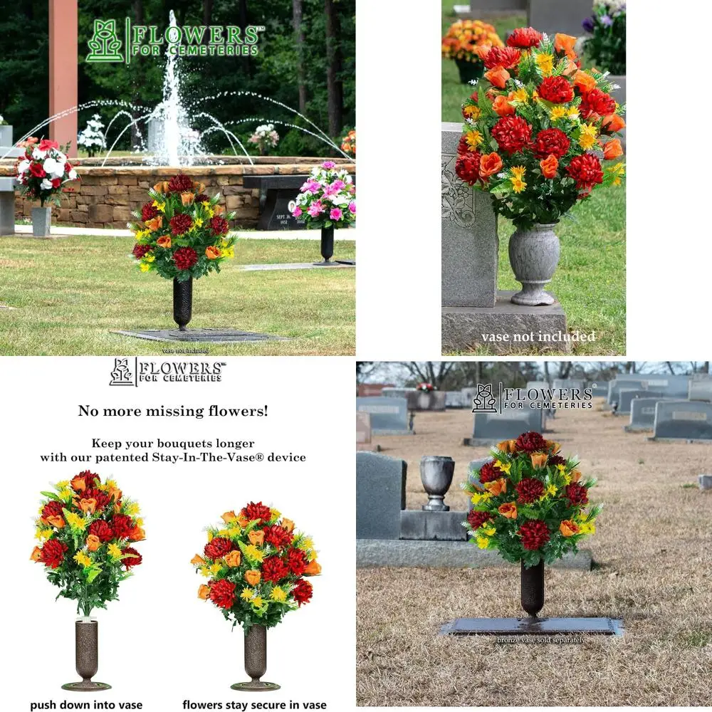 

Реалистичный яркий букет роз - украшения для кладбищ на открытом воздухе, не выцветают, легко захорачиваются, розы цветов муми и оранжевого оттенков.