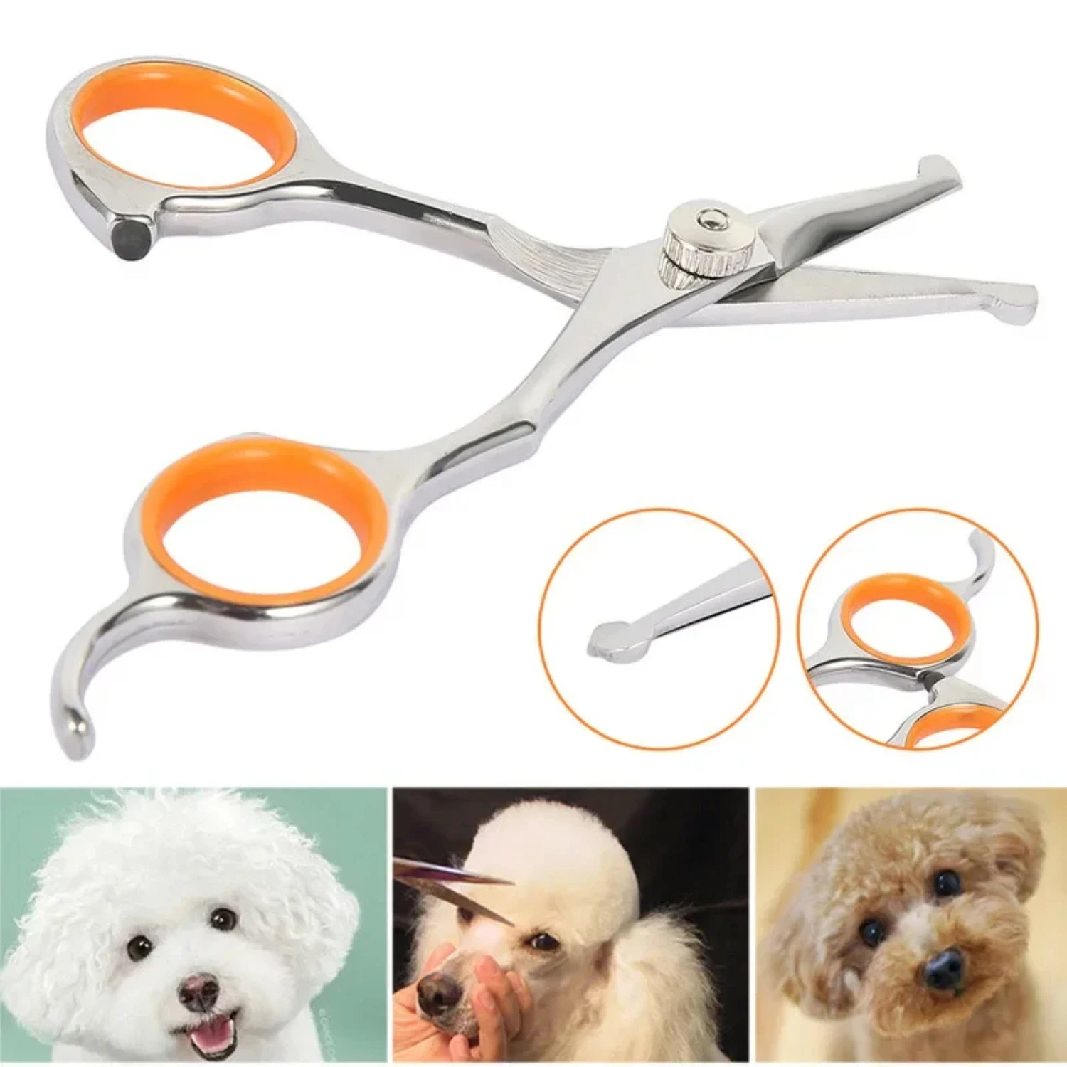 Pet Hair Scissor Stainless Steel Durable Safety Rounded Tips Cat Dog Hair Cutting Tools Pets Grooming Supplies