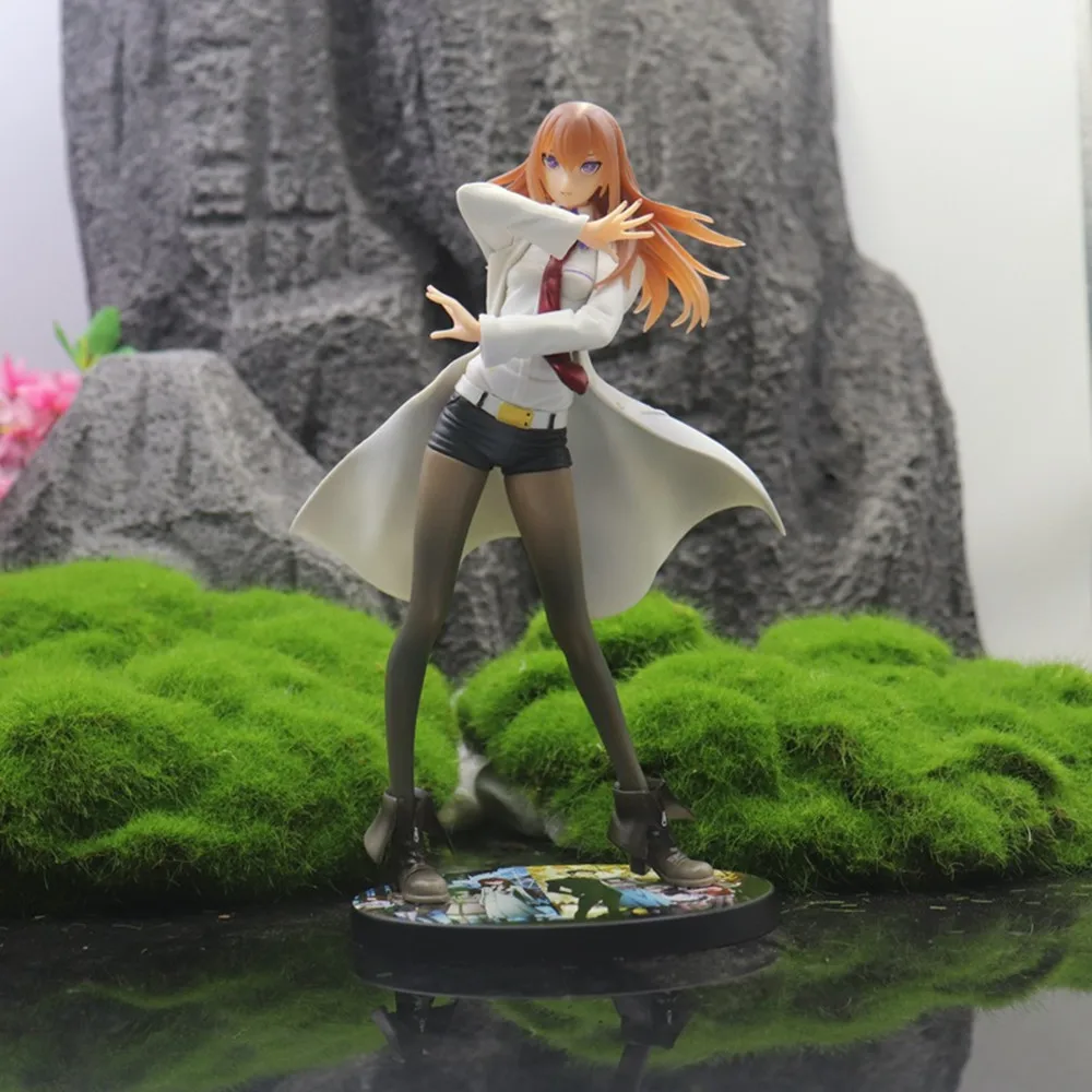 Steins Gate Makise Kurisu Laboratory Member 21cm Scale Painted Figure Collectible Model Toy