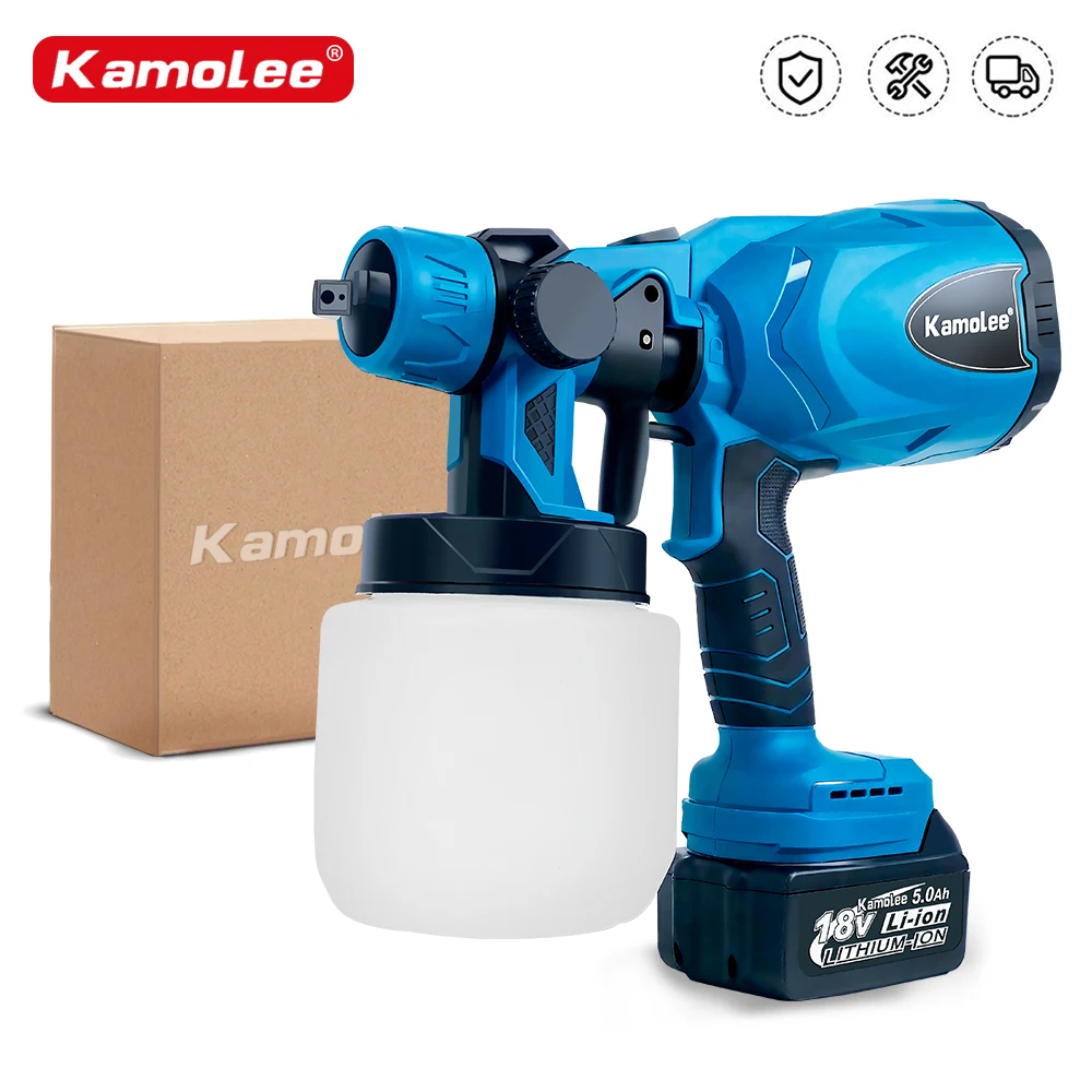 Kamolee 800ml Cordless Electric Paint Spray Gun Household Disinfection Sterilization Portable Sprayer For Makita 18V Battery