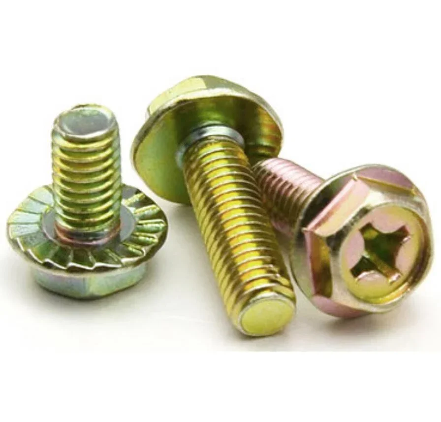 

NSTWO M4 M5 M6 Phillips and Hex Head With Washers Metric Flange bolts Galvanize Machine Screws Full Thread Qty 30