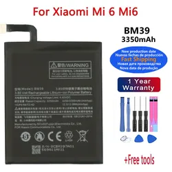 2025 anni BM39 Xiao mi Batteria originale per Xiaomi Mi 6 Mi6 3250mAh Batteria del telefono ad alta capacità Bateria Spedizione veloce + Strumenti