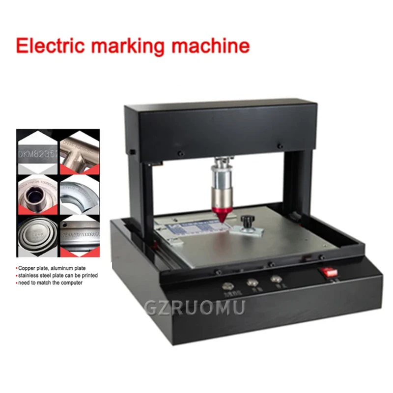 Metal Signage Nameplate Marking Machine 300*250 MM Electricity Desktop Car Nameplate Metal Parts Engraving Machine Tool