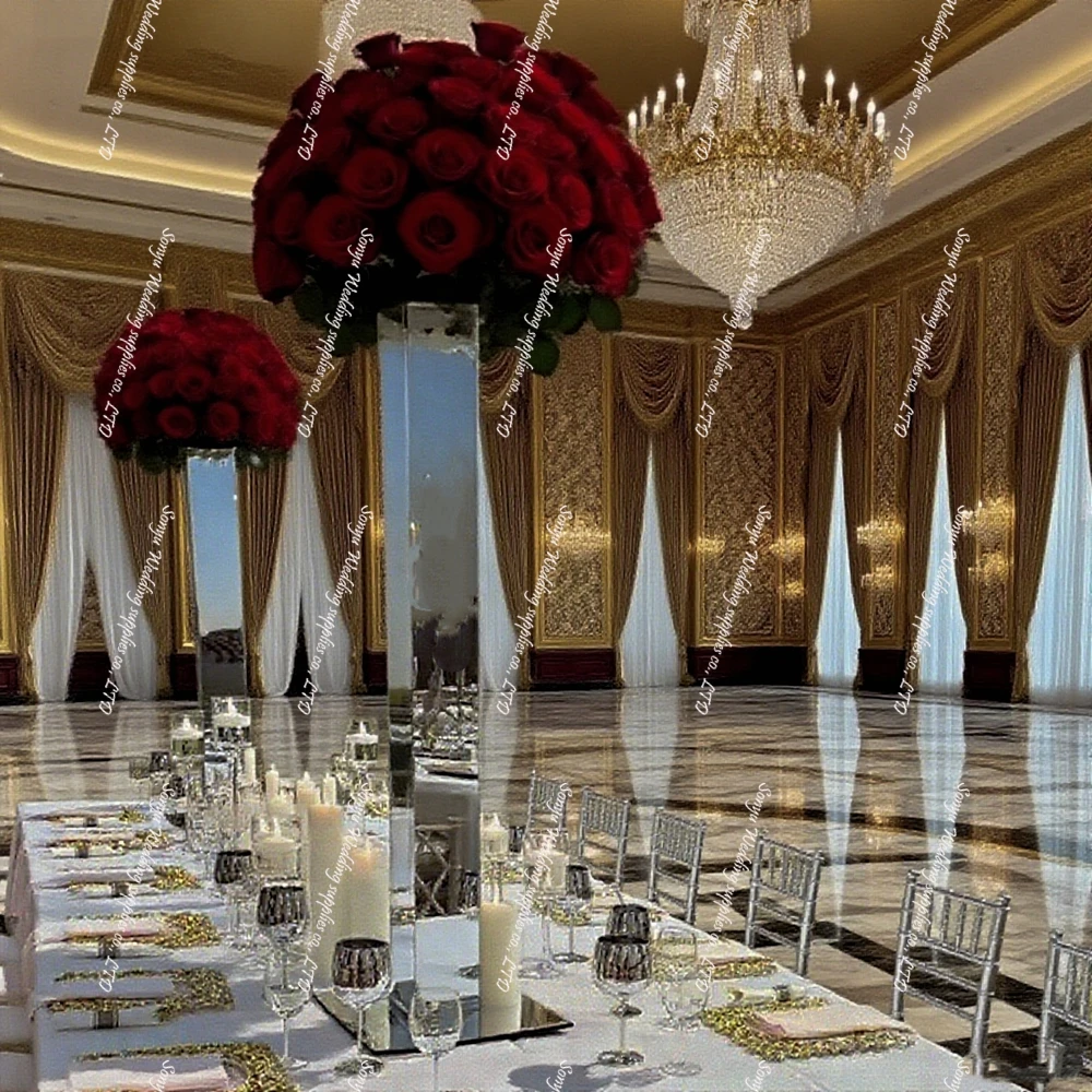 

10 шт.) 60-120 см) f30 серебристый металлический подсвечник украшения свадебные центральные украшения стол золотые металлические подсвечники