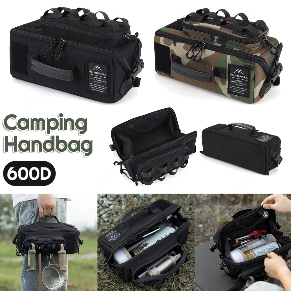 Outdoor Camping Handtasche 600D Oxford Bergsteigen Tasche Wasserdichte Camping Kochgeschirr Organizer Camping Ausrüstung Lagerung Tasche Liefert