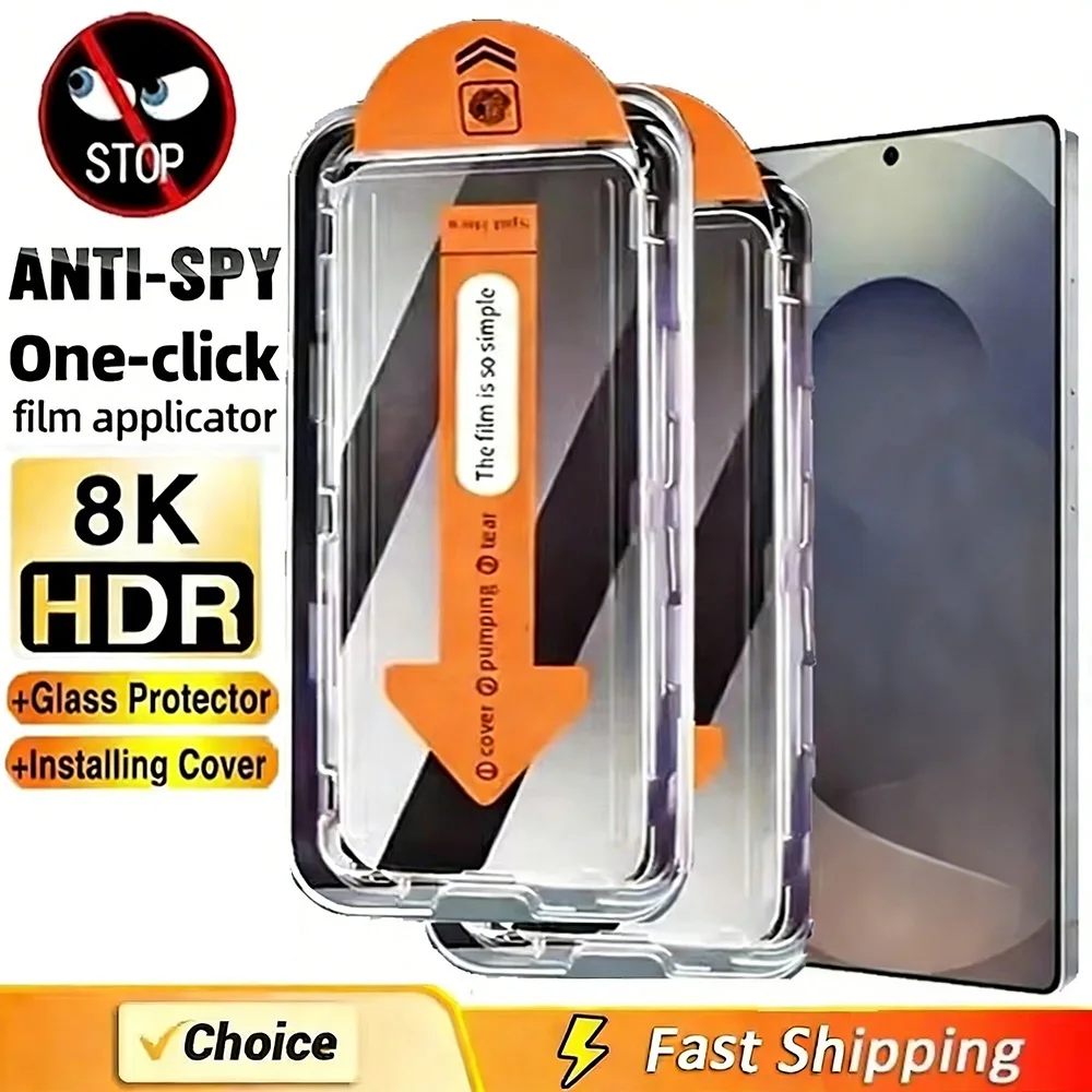 Dust Free Install Tempered Glass Film for OnePlus 9RT 15 13S 12 11R 7 8T 10 Pro Auto-Dust Removal Kit Anti-Peep Screen Protector