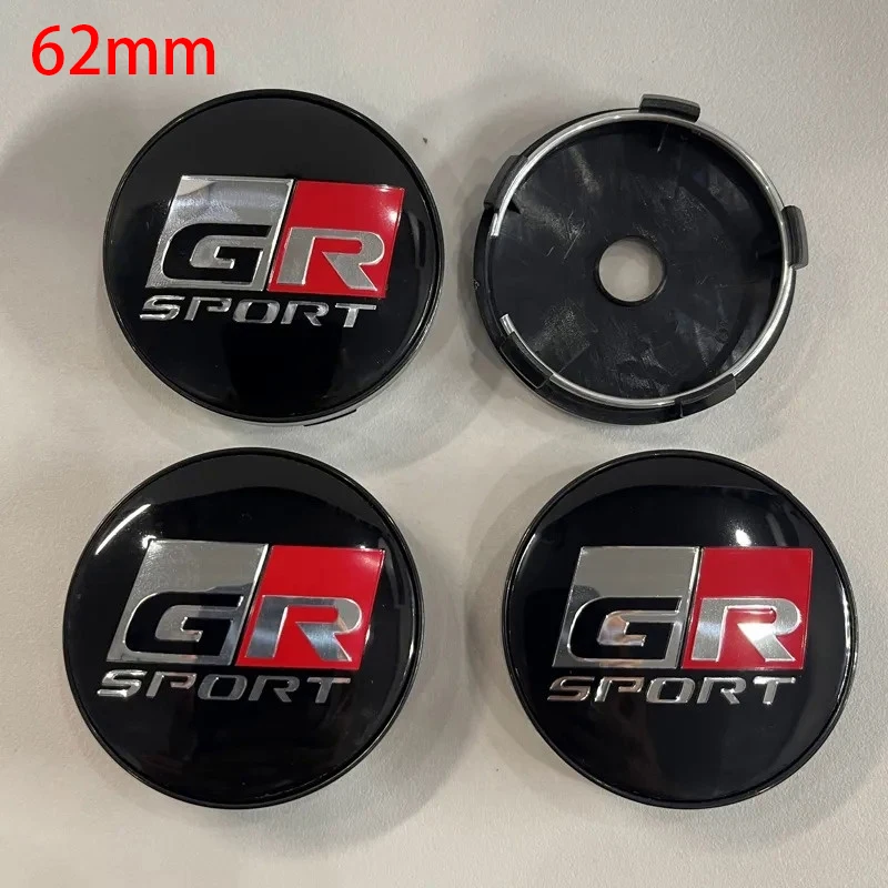 4Pcs 60mm/62mm Auto Rad Center Hub Cap Felge Abdeckung Für GR Sport Corolla RAV4 C-HR Yaris Camry Prado Prius Auto Zubehör