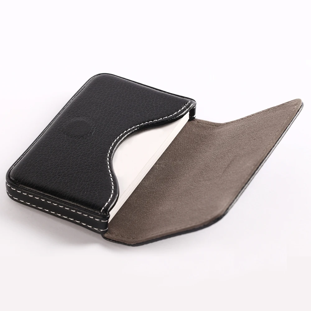 Personalizza iniziali porta biglietti da visita lettere personalizzate di moda porta carte di credito in pelle PU solido portacarte con bottone magnetico di lusso